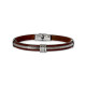 BRACELET ACIER ET CUIR IGOR