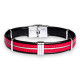 BRACELET ACIER CUIR ET CABLE CHARLES TREVOR