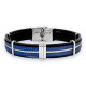 BRACELET ACIER CUIR ET CABLE CHARLES TREVOR