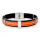 BRACELET ACIER CUIR ET CABLE CHARLES TREVOR