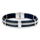 BRACELET CUIR ET MAILLE MILANAISE MARVIN
