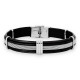 BRACELET CUIR ET MAILLE MILANAISE MARVIN