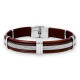 BRACELET CUIR ET MAILLE MILANAISE MARVIN