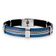 BRACELET CUIR ACIER CABLE ET CHAINE TIMOTHEE
