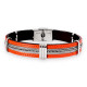 BRACELET CUIR ACIER CABLE ET CHAINE TIMOTHEE