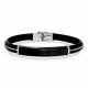 BRACELET ACIER CAOUTCHOUC ET CORDON COULEUR GWEN