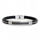 BRACELET ACIER CAOUTCHOUC ET CORDON COULEUR GWEN