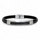 BRACELET ACIER CAOUTCHOUC ET CORDON COULEUR GWEN